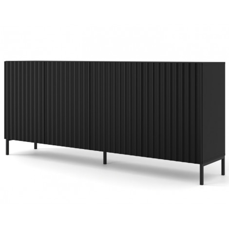 Lara - buffet bas - pieds noirs - 200 cm|Buffet|BestMobilier