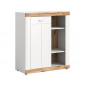 Coventry - buffet haut - blanc et bois - 91x104 cm|Buffet|BestMobilier