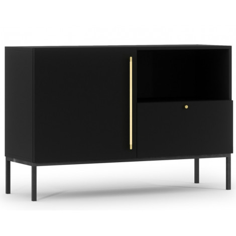Felicia - buffet bas - noir - 120 cm|Buffet|BestMobilier