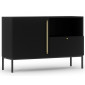 Felicia - buffet bas - noir - 120 cm|Buffet|BestMobilier