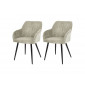 Primavera - lot de 2 chaises - beige - en velours côtelé|Chaise|BestMobilier