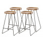 Aradia - lot de 4 tabourets de bar - en bois massif d'acacia|Chaise|BestMobilier