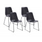 Cuzco - lot de 4 chaises - en simili cuir|Chaise|BestMobilier
