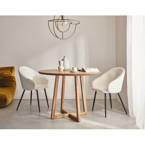 Estrella - table à manger ronde - bois - 4 personnes|Table|BestMobilier