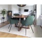 Solin - table à manger ronde - bois plaquage noyer - 4 personnes|Table|BestMobilier