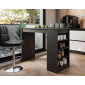 Drazic - table de bar avec rangements - noir - de 2 à 4 personnes|Table|BestMobilier
