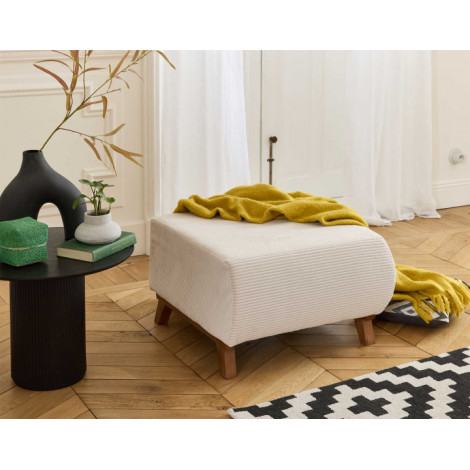 Cristal - pouf modulable - 65 cm - en velours côtelé|Banquettes / Bancs / Poufs|BestMobilier