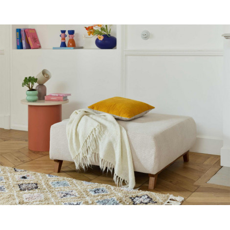Cristal - pouf modulable - 95 cm - en velours texturé|Banquettes / Bancs / Poufs|BestMobilier