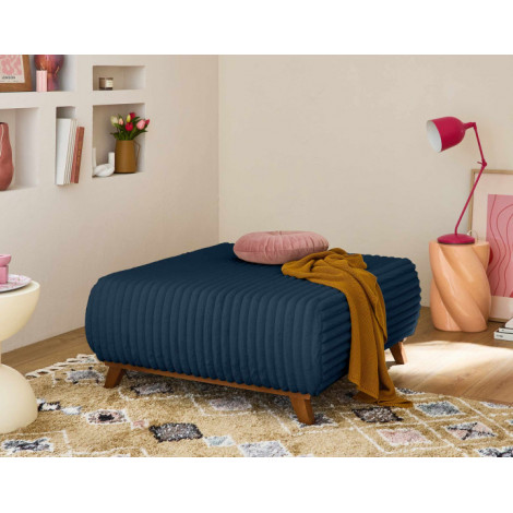 Cristal - pouf modulable - 95 cm - en fausse fourrure côtelée|Banquettes / Bancs / Poufs|BestMobilier
