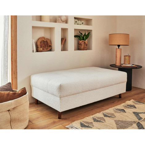 Rune - pouf modulable - en tissu bouclette|Banquettes / Bancs / Poufs|BestMobilier