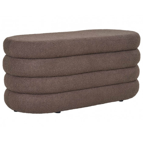 Neo - pouf avec rangement - en tissu bouclette|Banquettes / Bancs / Poufs|BestMobilier