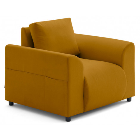Camelia - fauteuil avec poche en velours|Fauteuil / Chauffeuse|BestMobilier