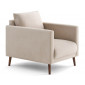 Ostrava - fauteuil en velours pieds en bois|Fauteuil / Chauffeuse|BestMobilier