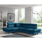 Lisbona - Canapé d'angle gauche convertible - 5 places - avec têtières|Canape|BestMobilier