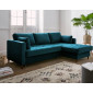 Anna - canapé d'angle droit - 4 places - convertible avec coffre - en velours|Canape|BestMobilier
