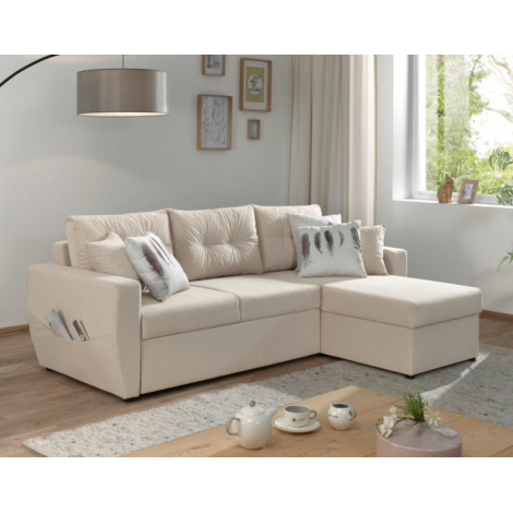 Astoria - canapé d'angle réversible - convertible avec coffre - style contemporain- 4 places|Canape|BestMobilier