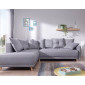 Lena - canapé d'angle gauche convertible - 5 places - gris clair - style scandinave|Canape|BestMobilier