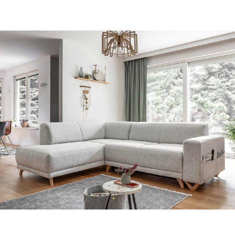 Bella - canapé d'angle L convertible - 5 places - avec coffre - gauche|Canape|BestMobilier