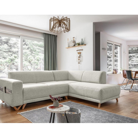 Bella - canapé d'angle L convertible - 5 places - avec coffre - droit|Canape|BestMobilier
