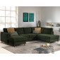 Jake - canapé panoramique d'angle droit - convertible avec coffre - 7 places - en velours côtelé|Canape|BestMobilier