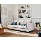 Anna - canapé droit 3 places convertible avec poche en velours|Canape|BestMobilier