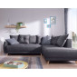 Lena - canapé d'angle droit convertible - 5 places - gris foncé - style scandinave|Canape|BestMobilier