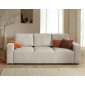 Livy - canapé droit convertible - avec coffre - en velours côtelé - 3 places|Canape|BestMobilier