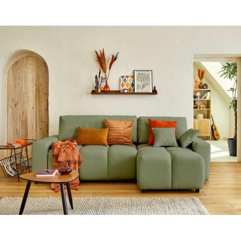 Crocus - canapé d'angle réversible - 4 places - convertible avec coffre - en tissu|Canape|BestMobilier