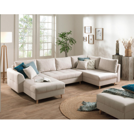 Rune - canapé panoramique - avec pouf d'appoint - 7 places - style scandinave - droit|Canape|BestMobilier