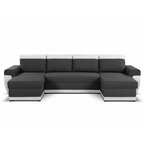 Milan - Canapé d'angle panoramique - convertible - 7 places - 2 coffres de rangement|Canape|BestMobilier