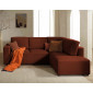 Livy - canapé d'angle convertible - avec coffre - en velours côtelé - 5 places - droit|Canape|BestMobilier