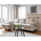 Lilly - Canapé d'angle gauche - 4 places - convertible avec coffre - en velours côtelé|Canape|BestMobilier