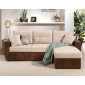 Astoria - canapé d'angle réversible - convertible avec coffre - velours et microfibre - 4 places|Canape|BestMobilier