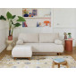 Cristal - canapé 3 places - convertible avec coffre et pouf - en velours texturé|Canape|BestMobilier