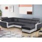 Dustin - Canapé d'angle réversible panoramique en U - 7 places - Convertible avec coffres - Têtières réglables|Canape|BestMobilier