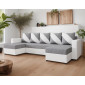Romy - canapé panoramique en U - 7 places - convertible avec coffre - en tissu et PU|Canape|BestMobilier