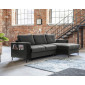 Lilly - Canapé d'angle droit - 4 places - convertible avec coffre - en velours|Canape|BestMobilier