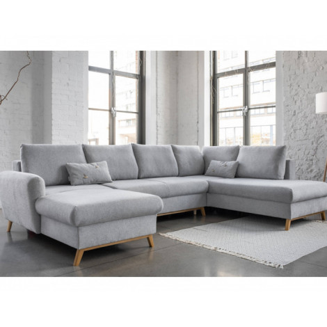 Lagom - canapé d'angle panoramique - convertible - avec coffre - en tissu - 7 places - droit|Canape|BestMobilier