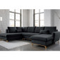 Lagom - canapé d'angle panoramique - convertible - avec coffre - en tissu - 7 places - gauche|Canape|BestMobilier