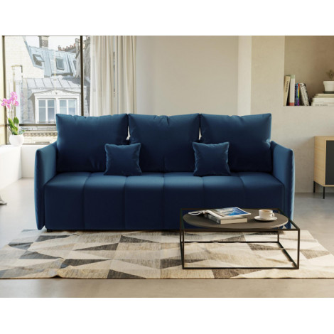 Petra - canapé 3 places convertible avec coffre - en velours|Canape|BestMobilier