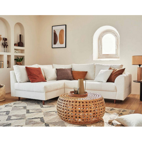 Rune - canapé d'angle gauche - 4 places - en tissu bouclette|Canape|BestMobilier