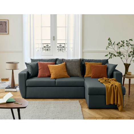 Astoria - canapé d'angle réversible 4 places - convertible avec coffre - en cuir vegan|Canape|BestMobilier