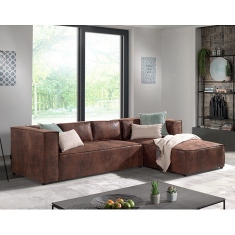 Stella - canapé d'angle - 4 places - style industriel - droit|Canape|BestMobilier