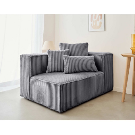 Colombine - module d'assise droit - en velours côtelé grosses côtes|Canape|BestMobilier
