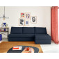 Palmira - canapé d'angle droit - 4 places - convertible couchage quotidien - matelas 14 cm - en velours côtelé|Canape|BestMobilier