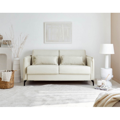 Agate - canapé 3 places convertible - couchage quotidien - matelas 14 cm - en velours|Canape|BestMobilier