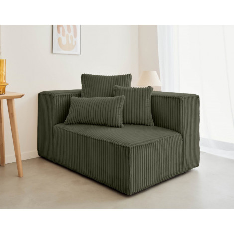 Colombine - module d'assise gauche - en velours côtelé grosses côtes|Canape|BestMobilier