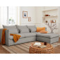 Adriann - canapé d'angle droit fixe - 4 places - en tissu déhoussable|Canape|BestMobilier