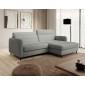 Sagada - canapé d'angle droit 4 places - convertible avec coffre et têtières - en tissu bouclette|Canape|BestMobilier