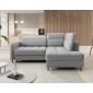 Kalibo - canapé d'angle droit - 5 places - convertible avec coffre et têtières - en tissu bouclette|Canape|BestMobilier